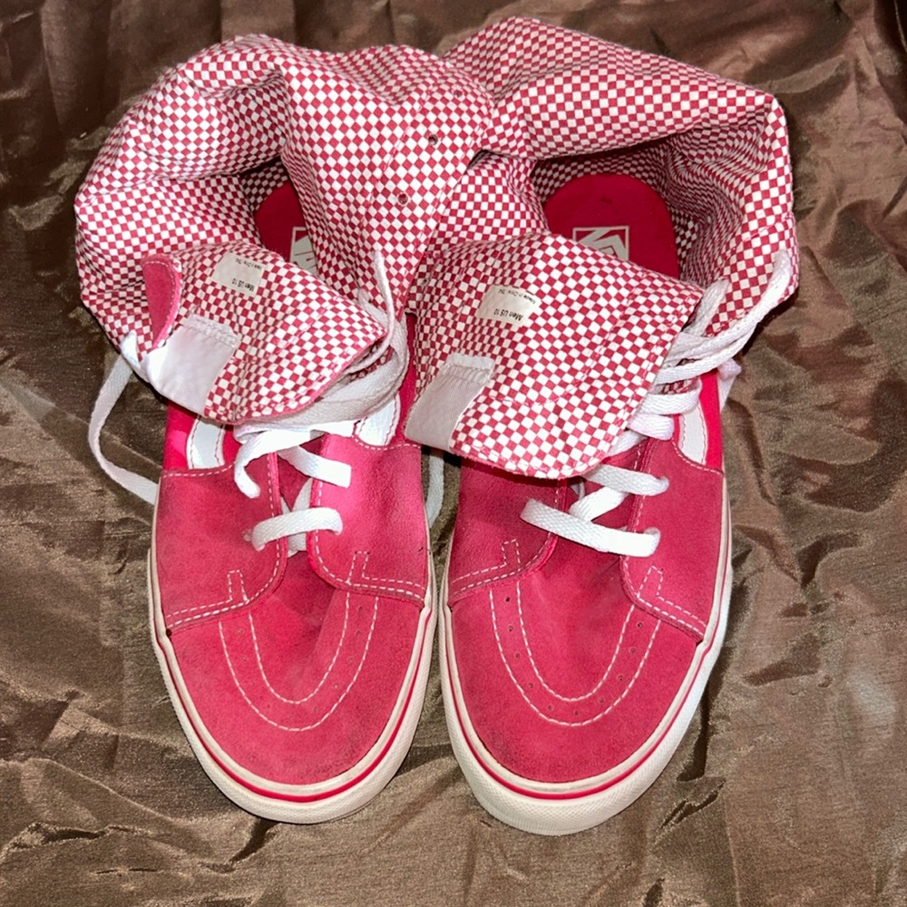 Pink high top vans